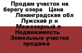 Продам участок на берегу озера › Цена ­ 400 000 - Ленинградская обл., Лужский р-н, Межозерный п. Недвижимость » Земельные участки продажа   